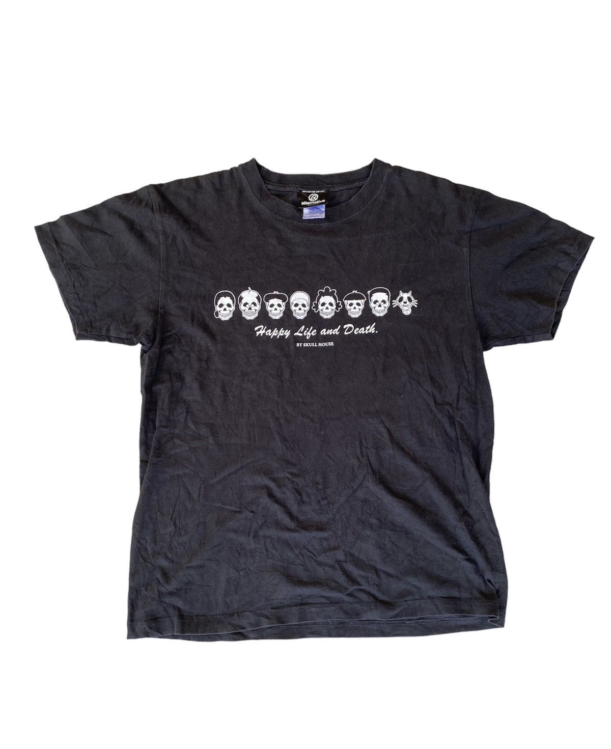 20471120 × Japanese Brand Vtg Skull House Happy life and Death tee Size US L / EU 52-54 / 3 - 1 Thumbnail
