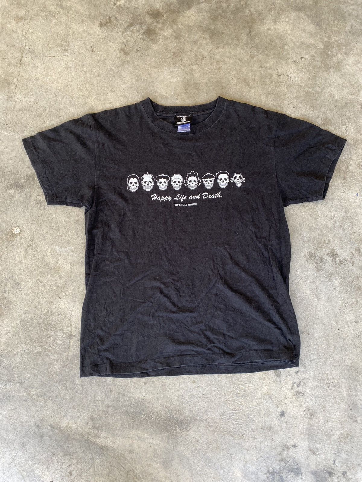 20471120 × Japanese Brand Vtg Skull House Happy life and Death tee Size US L / EU 52-54 / 3 - 2 Thumbnail
