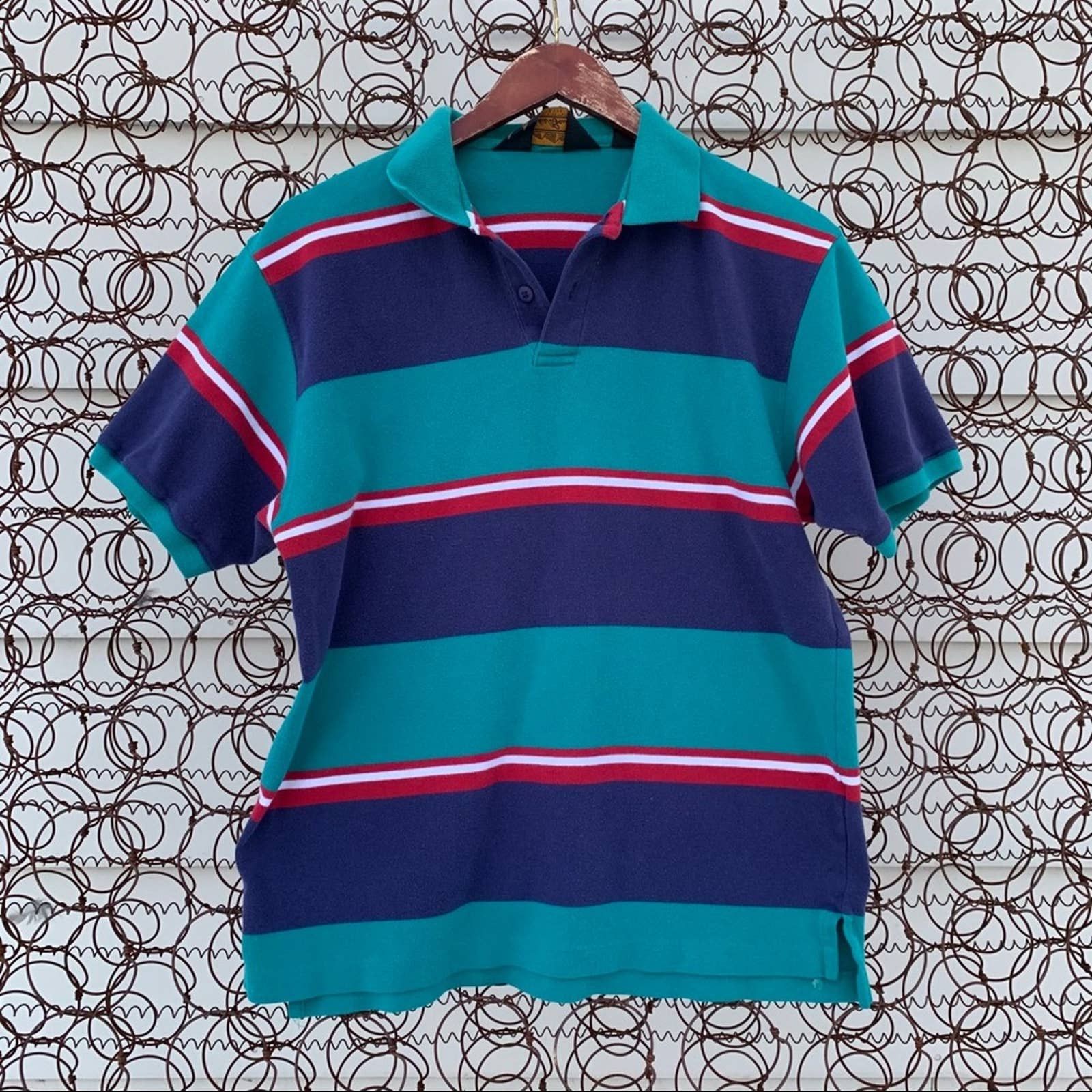 Eddie Bauer Vintage 90s Eddie Bauer striped polo shirt | Grailed