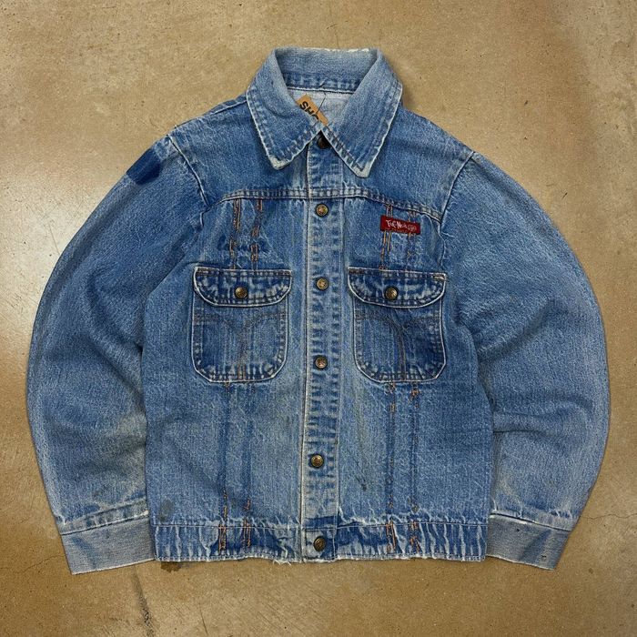 Vintage Tuf Nut 2 Pocket Sanforsized Denim Mechanics Jacket M E63 | Grailed