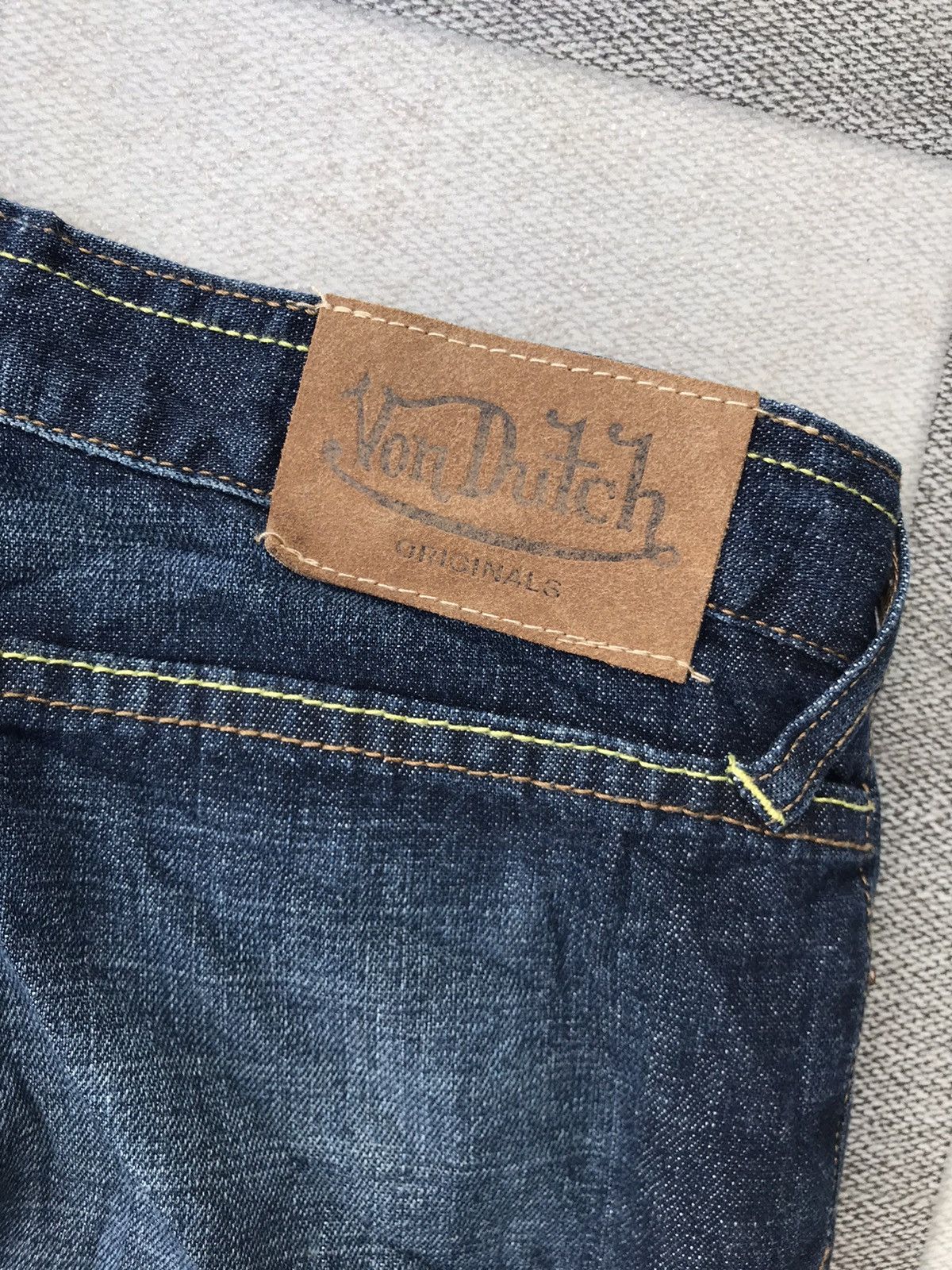 Von Dutch 🔥Forever Y2K🔥 Von Dutch Patchwork Denim Pants Size US 30 / EU 46 - 7 Thumbnail