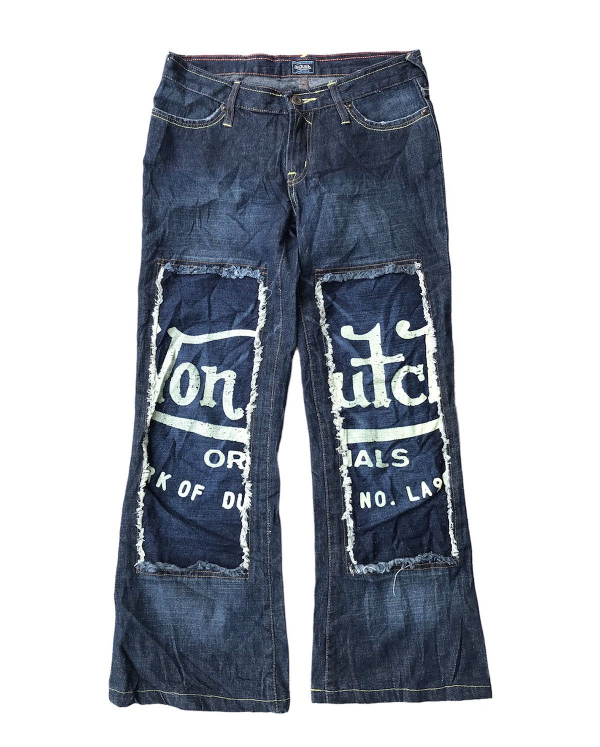 Von Dutch 🔥Forever Y2K🔥 Von Dutch Patchwork Denim Pants Size US 30 / EU 46 - 1 Thumbnail
