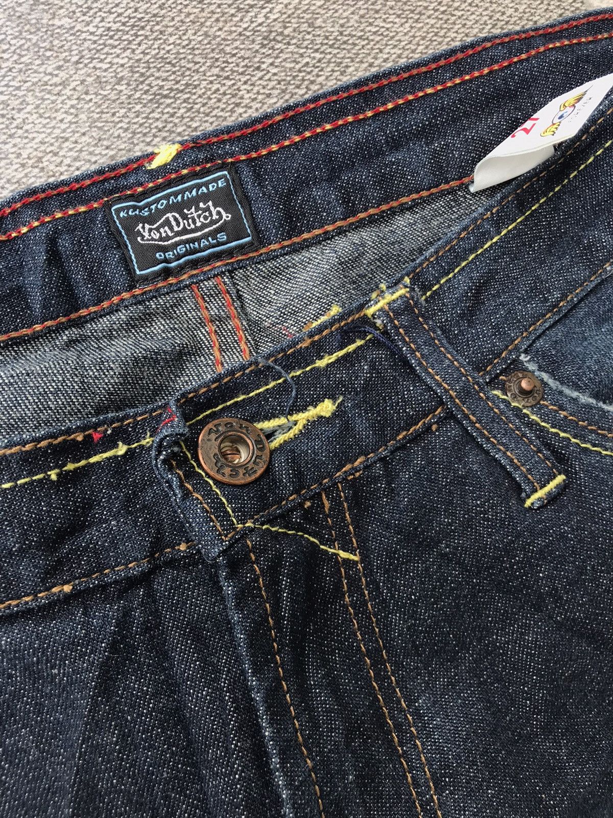 Von Dutch 🔥Forever Y2K🔥 Von Dutch Patchwork Denim Pants Size US 30 / EU 46 - 5 Thumbnail