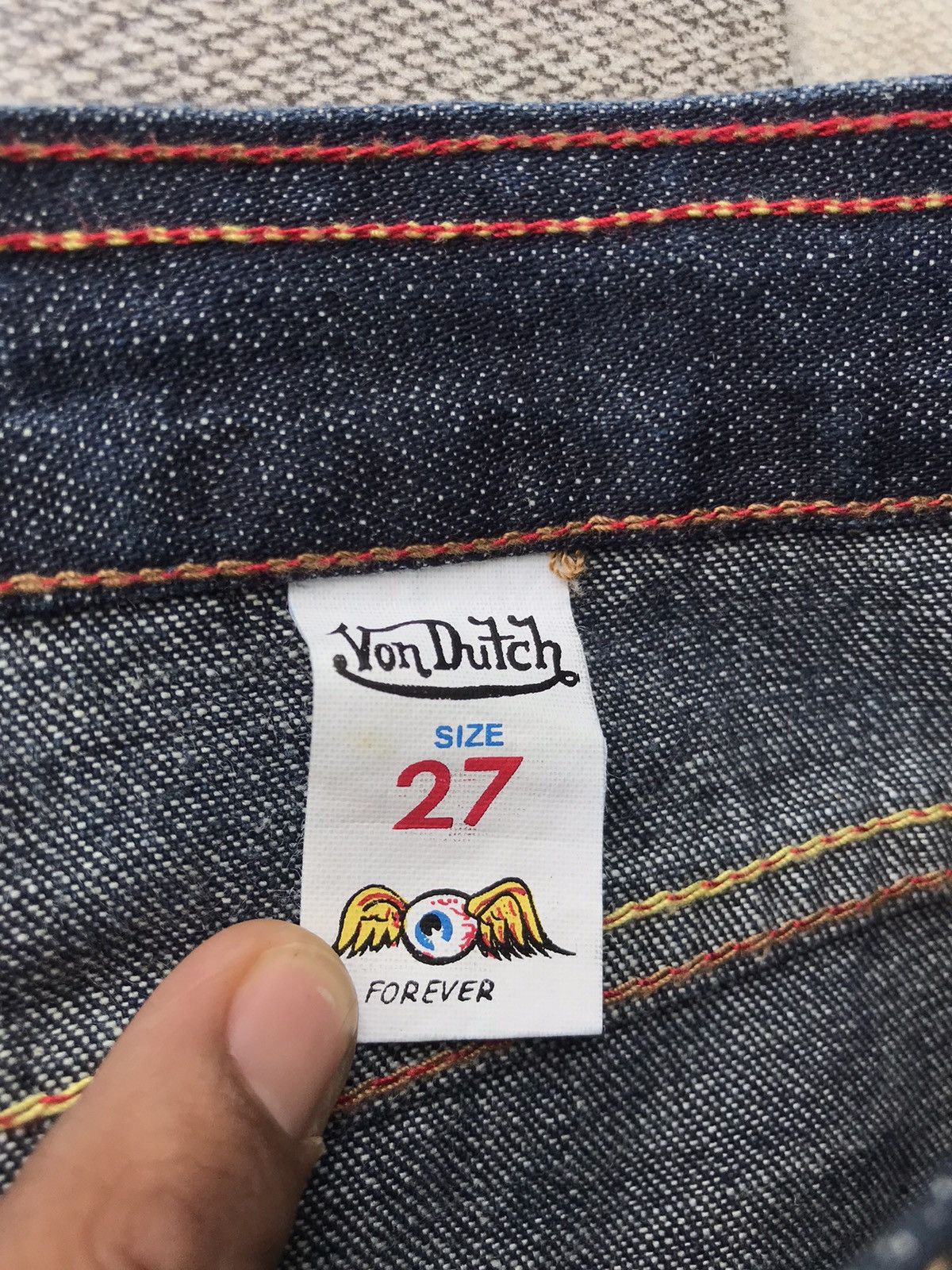Von Dutch 🔥Forever Y2K🔥 Von Dutch Patchwork Denim Pants Size US 30 / EU 46 - 4 Thumbnail