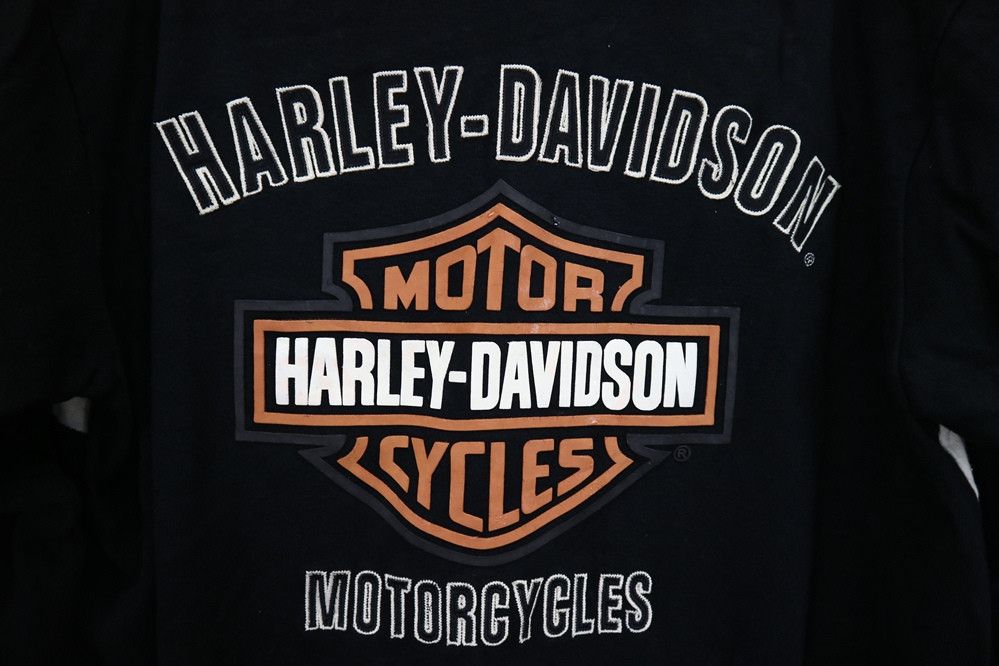 Harley Davidson Vintage Harley Davidson Motor Cycle Sweatshirts Spell Out Size US L / EU 52-54 / 3 - 6 Thumbnail