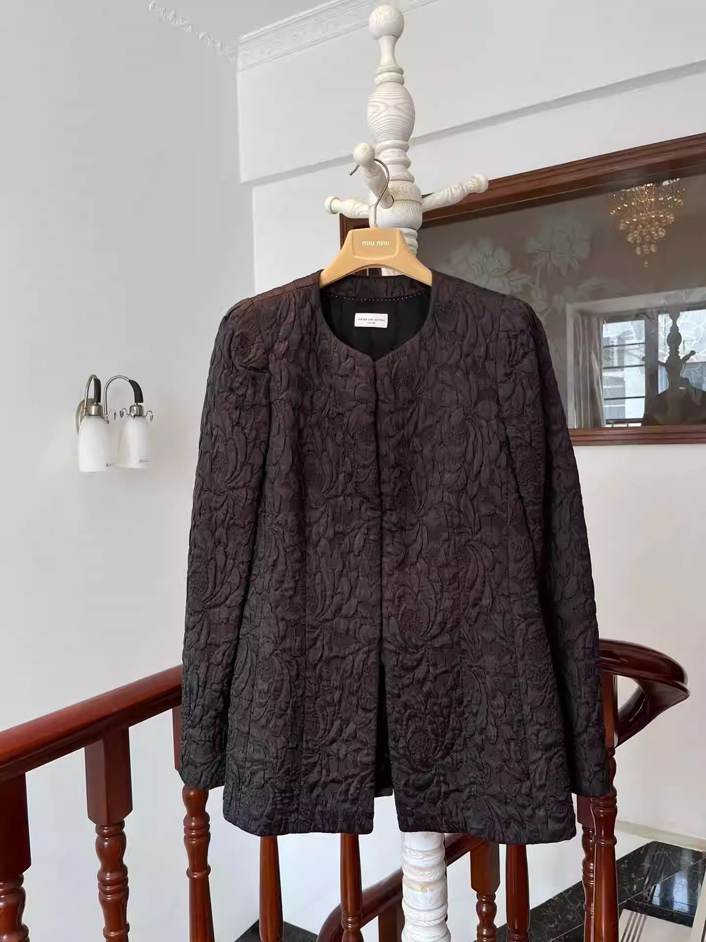 Dries Van Noten Wool floral jacquard jacket