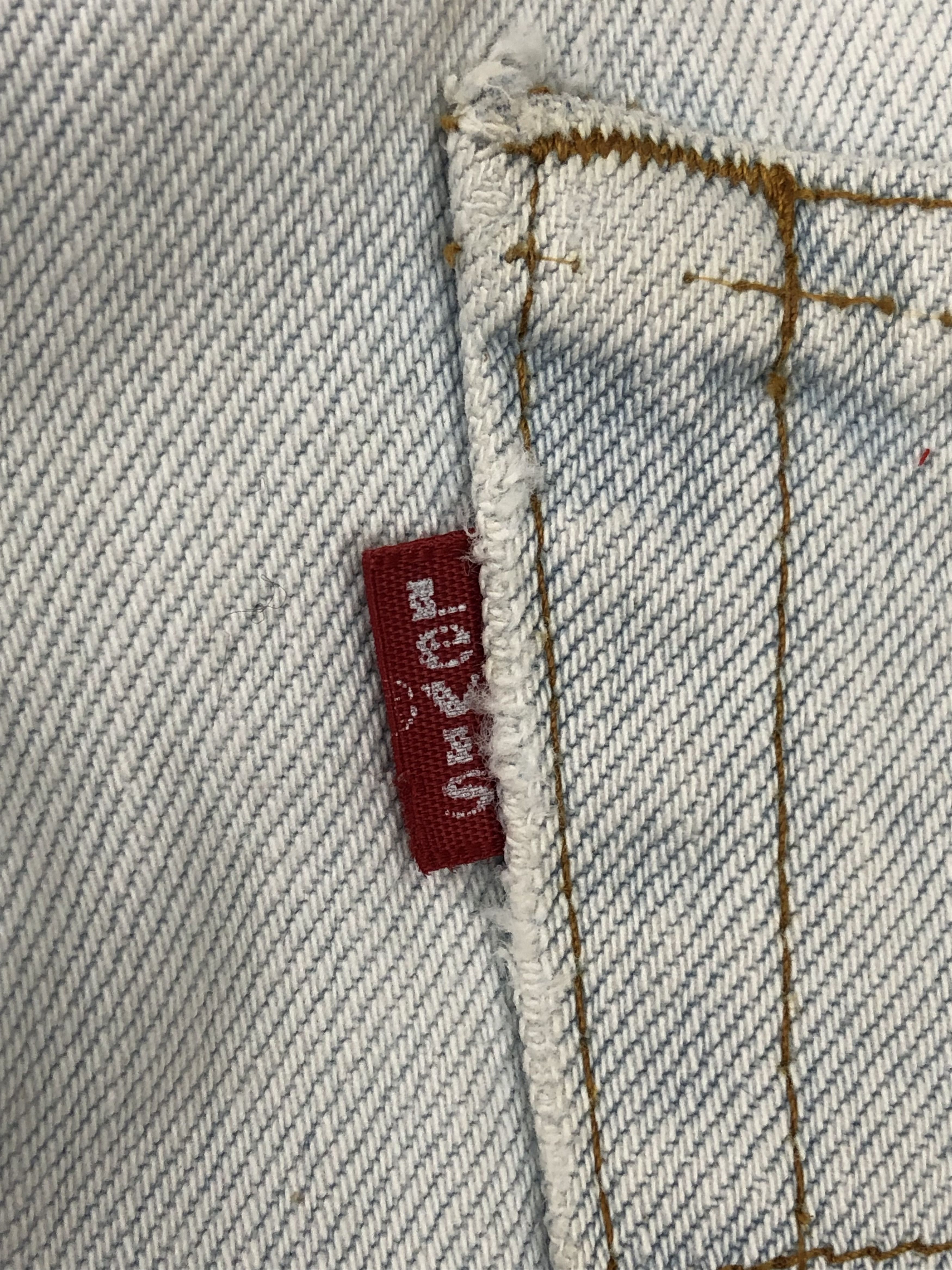 Levi's Vintage 80s Levis 501 White Jeans DP1600 Size US 30 / EU 46 - 5 Thumbnail