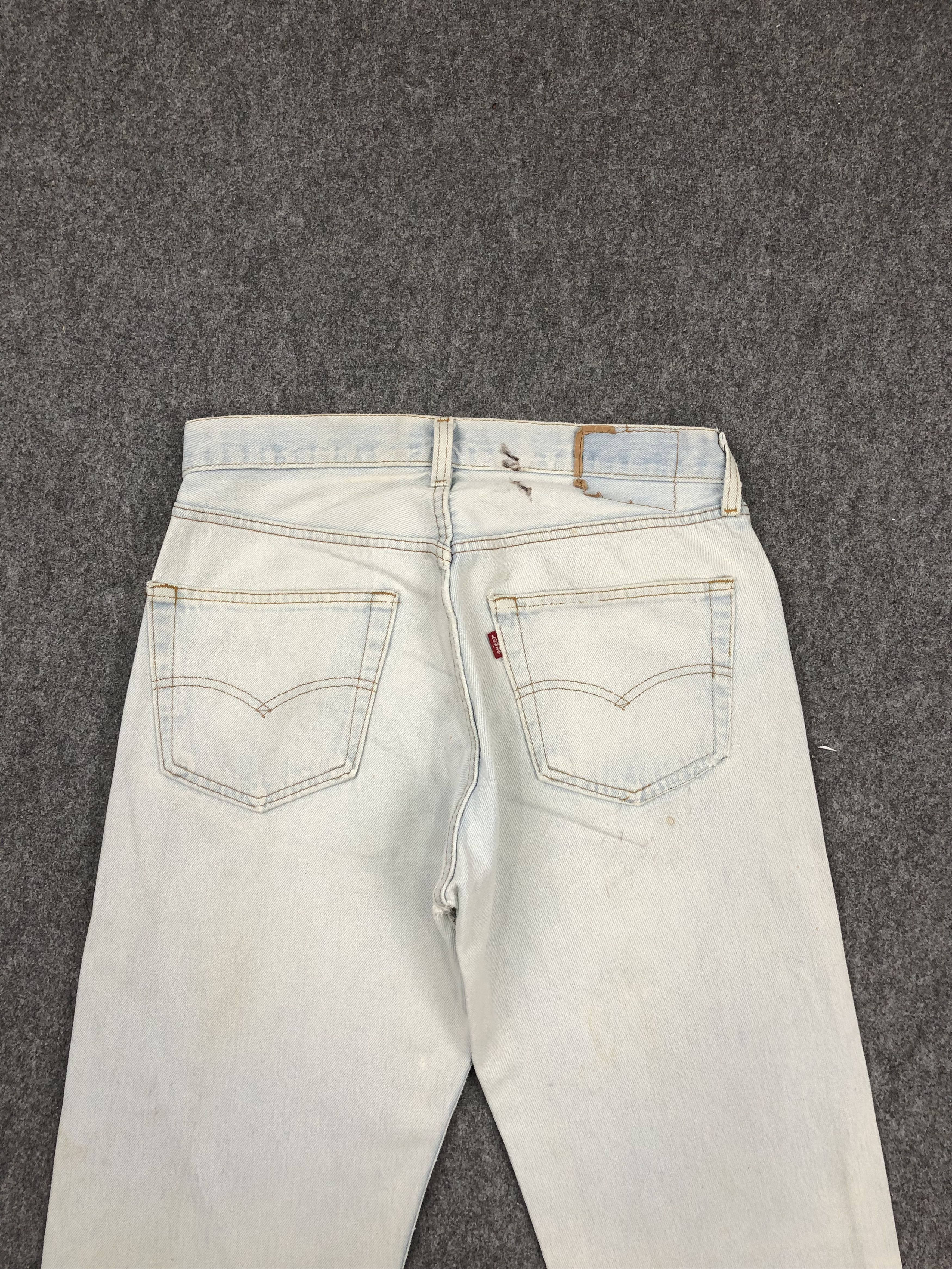 Levi's Vintage 80s Levis 501 White Jeans DP1600 Size US 30 / EU 46 - 4 Thumbnail