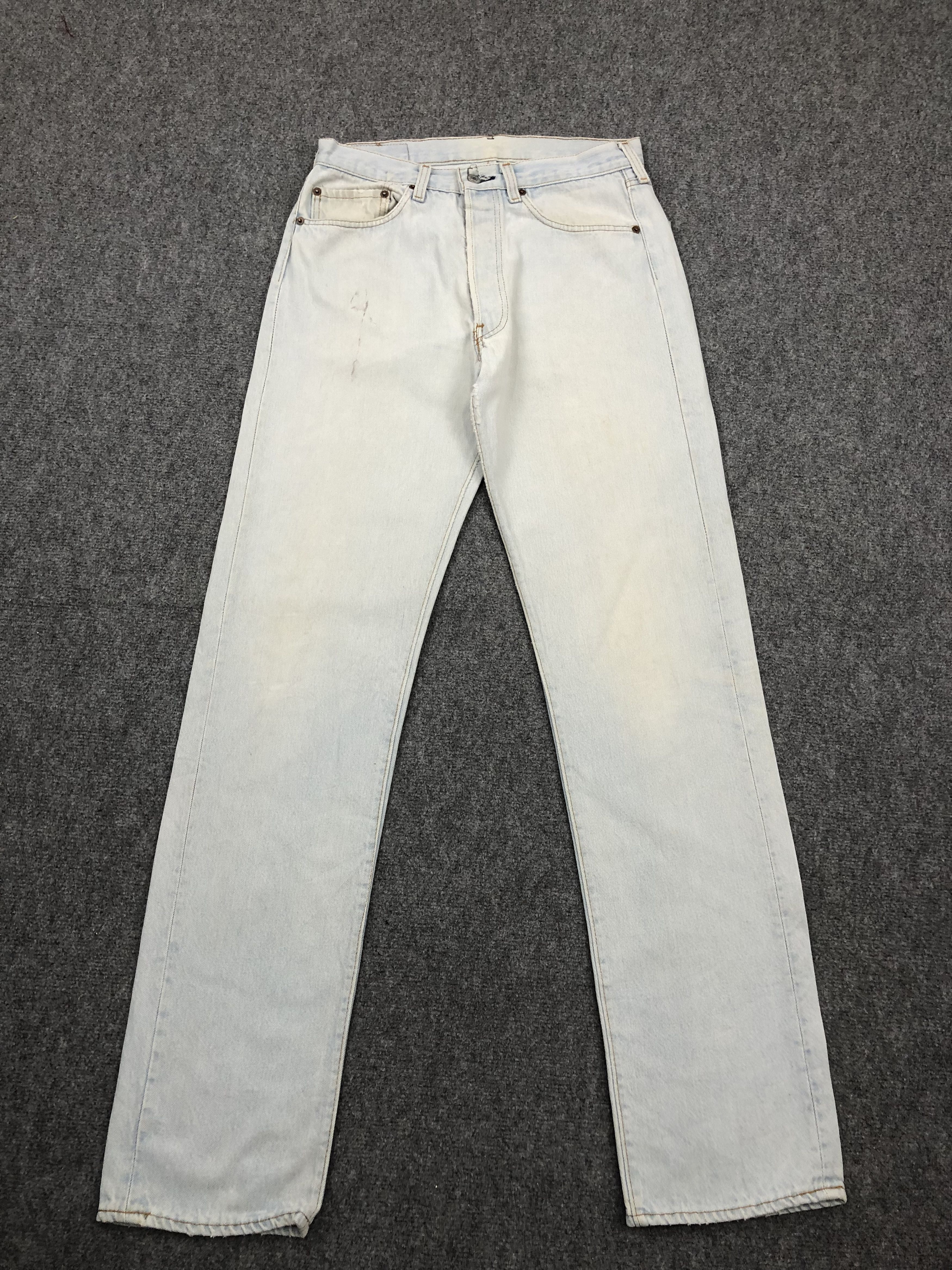 Vintage 80s Levis 501 White Jeans DP1600