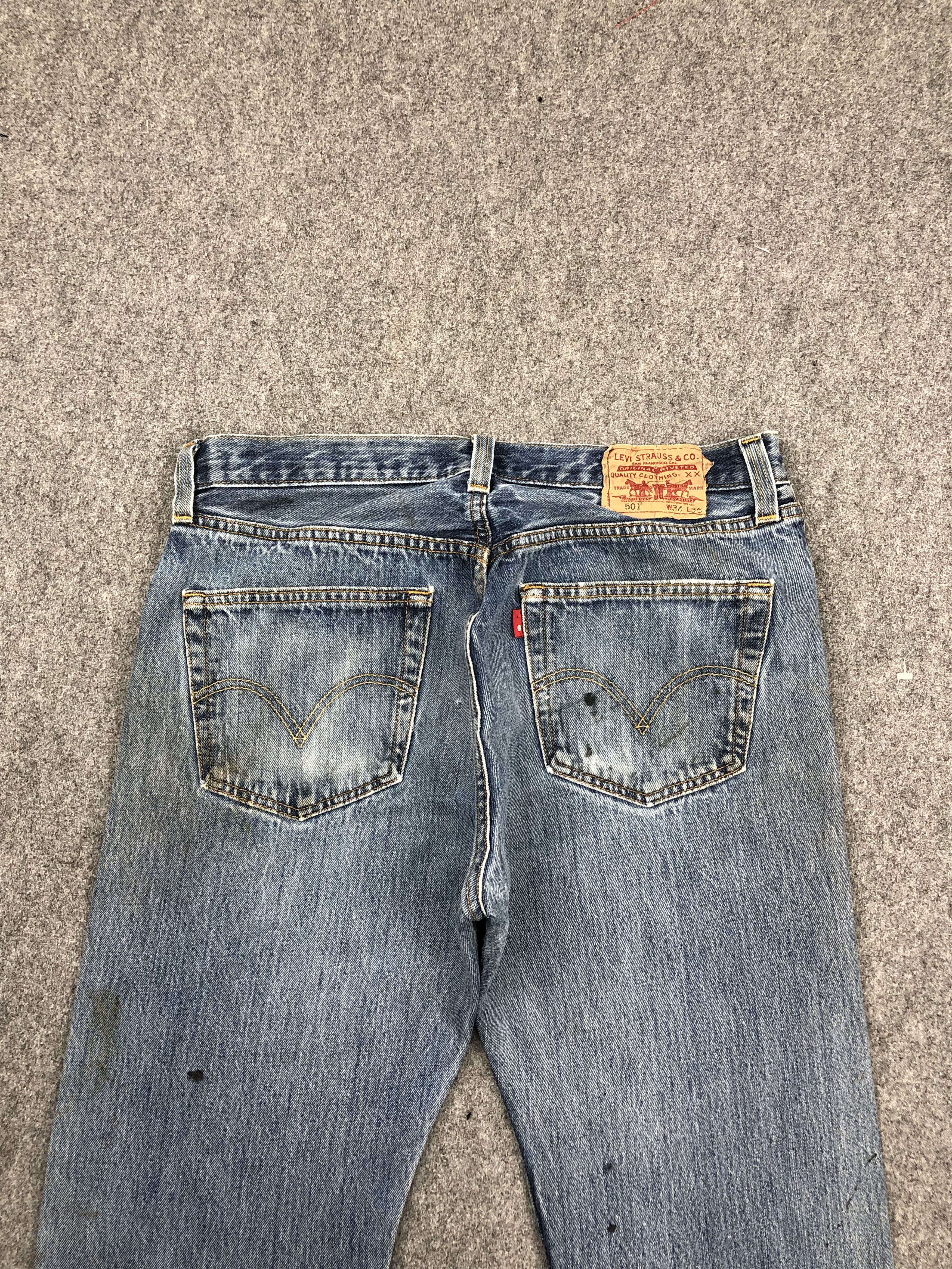 Levi's Vintage Levis 501 Splatter Paint Jeans DP1630 Size US 34 / EU 50 - 4 Thumbnail