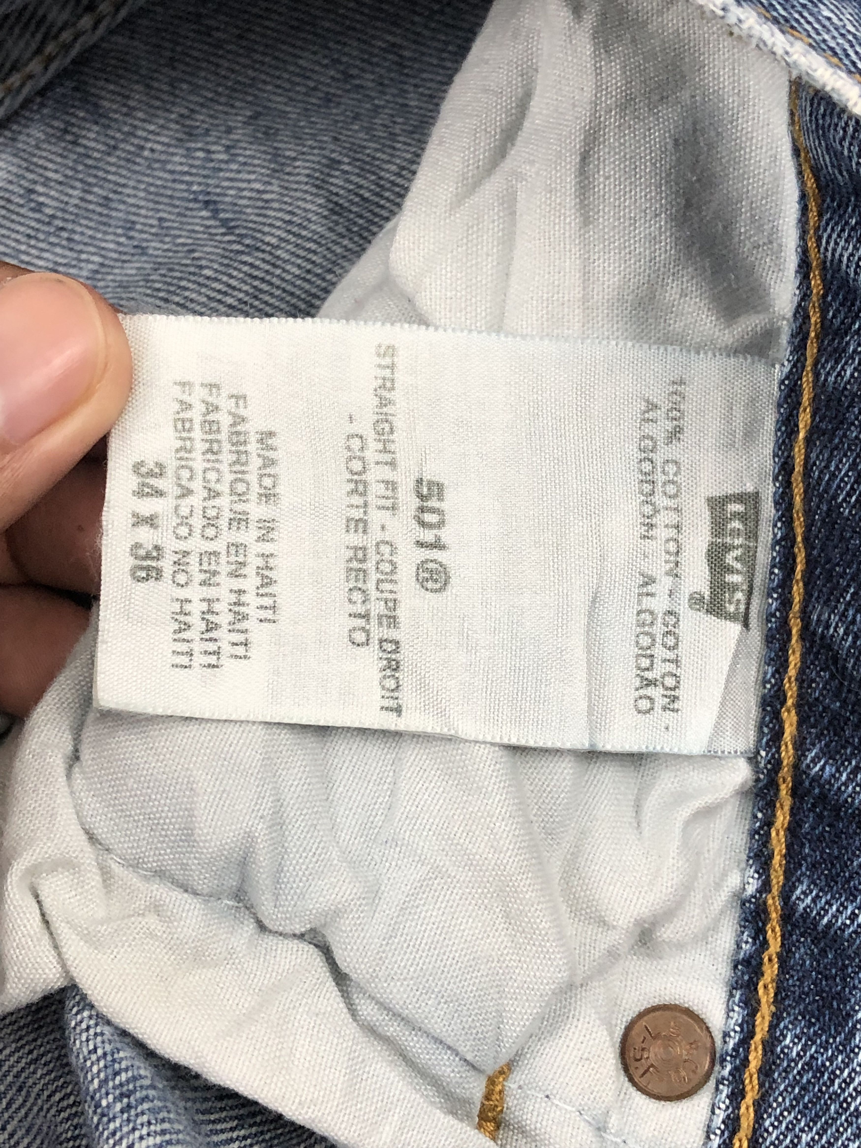 Levi's Vintage Levis 501 Splatter Paint Jeans DP1630 Size US 34 / EU 50 - 7 Thumbnail