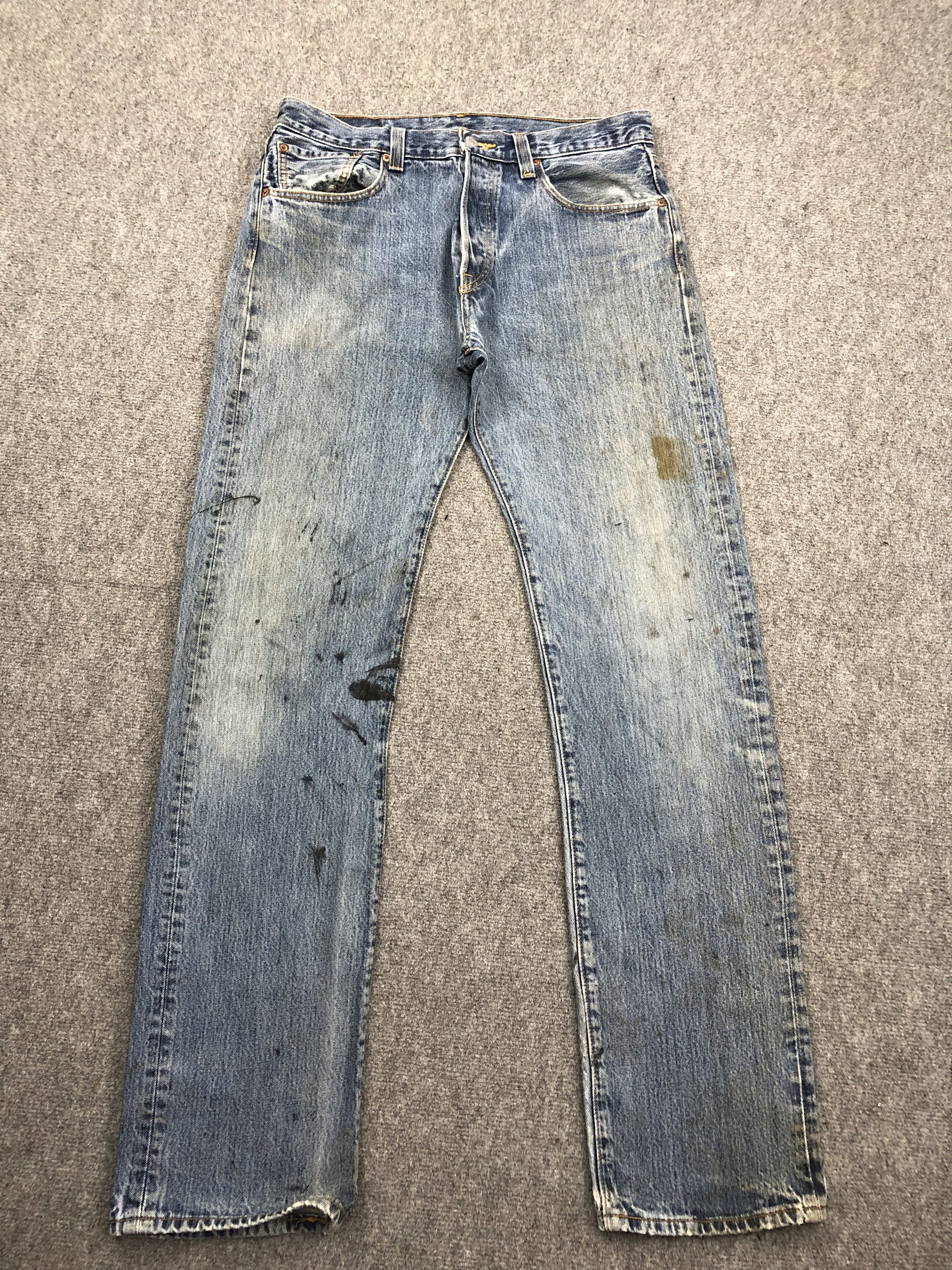 Levi's Vintage Levis 501 Splatter Paint Jeans DP1630 Size US 34 / EU 50 - 1 Thumbnail