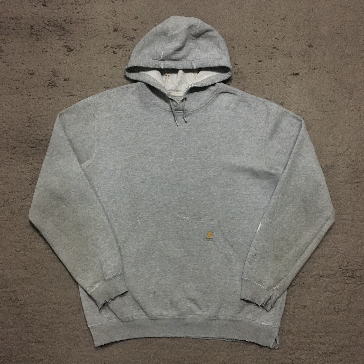image of Heavy Distressed Carhartt Hoodie, Men's (Size Medium)