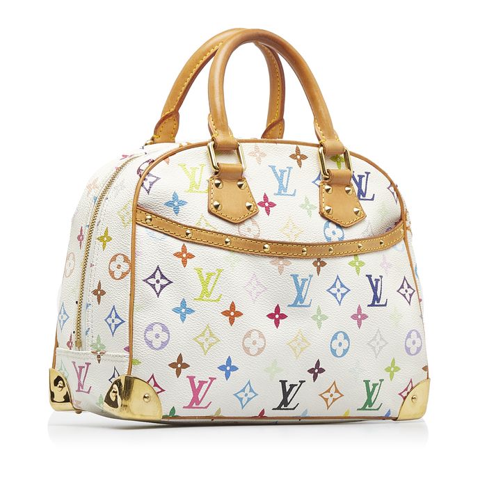 LOUIS VUITTON Monogram Multicolor Sac Retro GM Hand Bag White M92053 Auth  hs958A