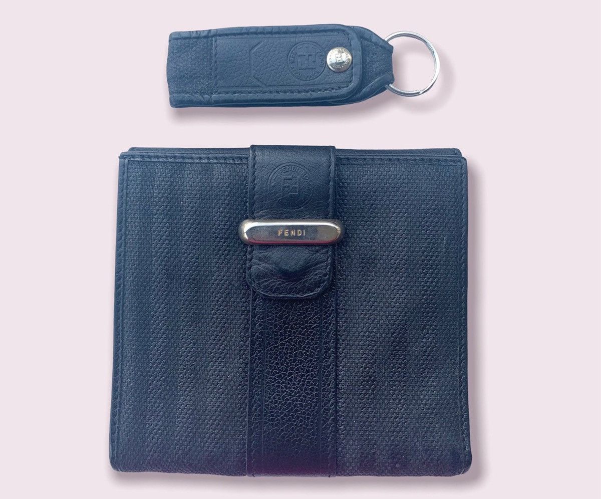 Fendi Fendi Pequin FF Bifold Wallet & Keychain Vintage Size ONE SIZE - 1 Thumbnail