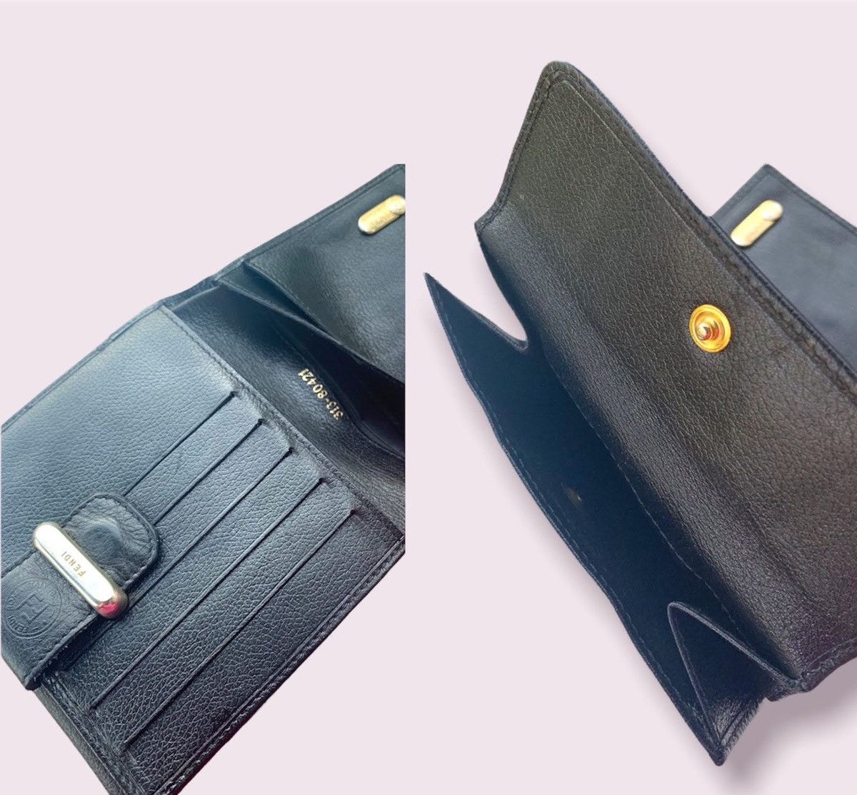 Fendi Fendi Pequin FF Bifold Wallet & Keychain Vintage Size ONE SIZE - 7 Thumbnail