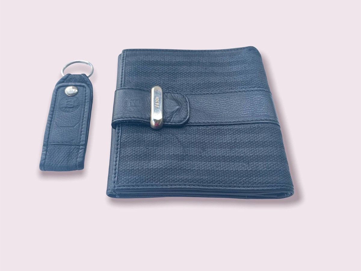 Fendi Fendi Pequin FF Bifold Wallet & Keychain Vintage Size ONE SIZE - 4 Thumbnail