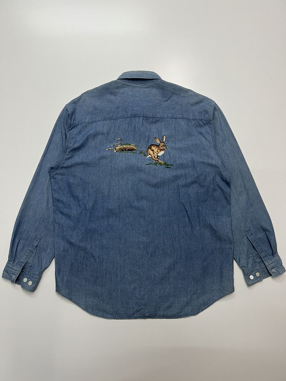 Japanese Brand × Vintage 🔥MISE ALL GREEN SHIRT ENBROIDERY Size US L / EU 52-54 / 3 - 6 Thumbnail