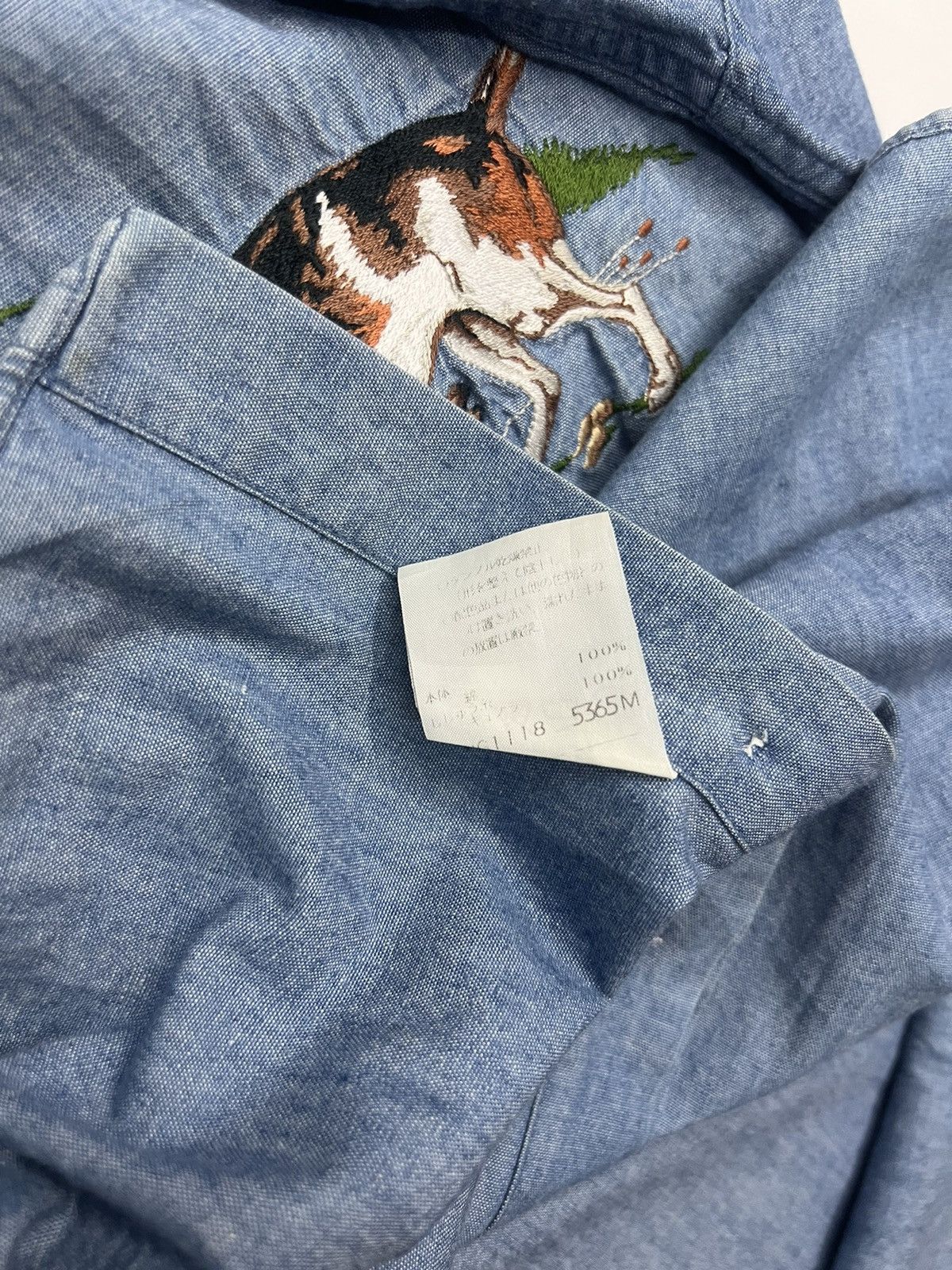Japanese Brand × Vintage 🔥MISE ALL GREEN SHIRT ENBROIDERY Size US L / EU 52-54 / 3 - 11 Thumbnail