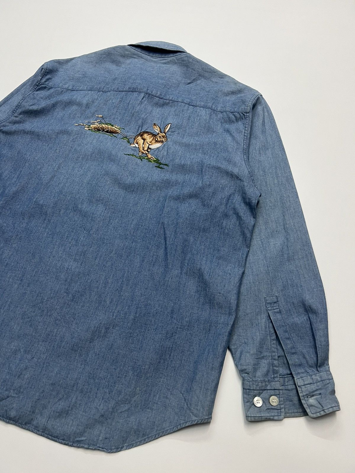 Japanese Brand × Vintage 🔥MISE ALL GREEN SHIRT ENBROIDERY Size US L / EU 52-54 / 3 - 10 Thumbnail