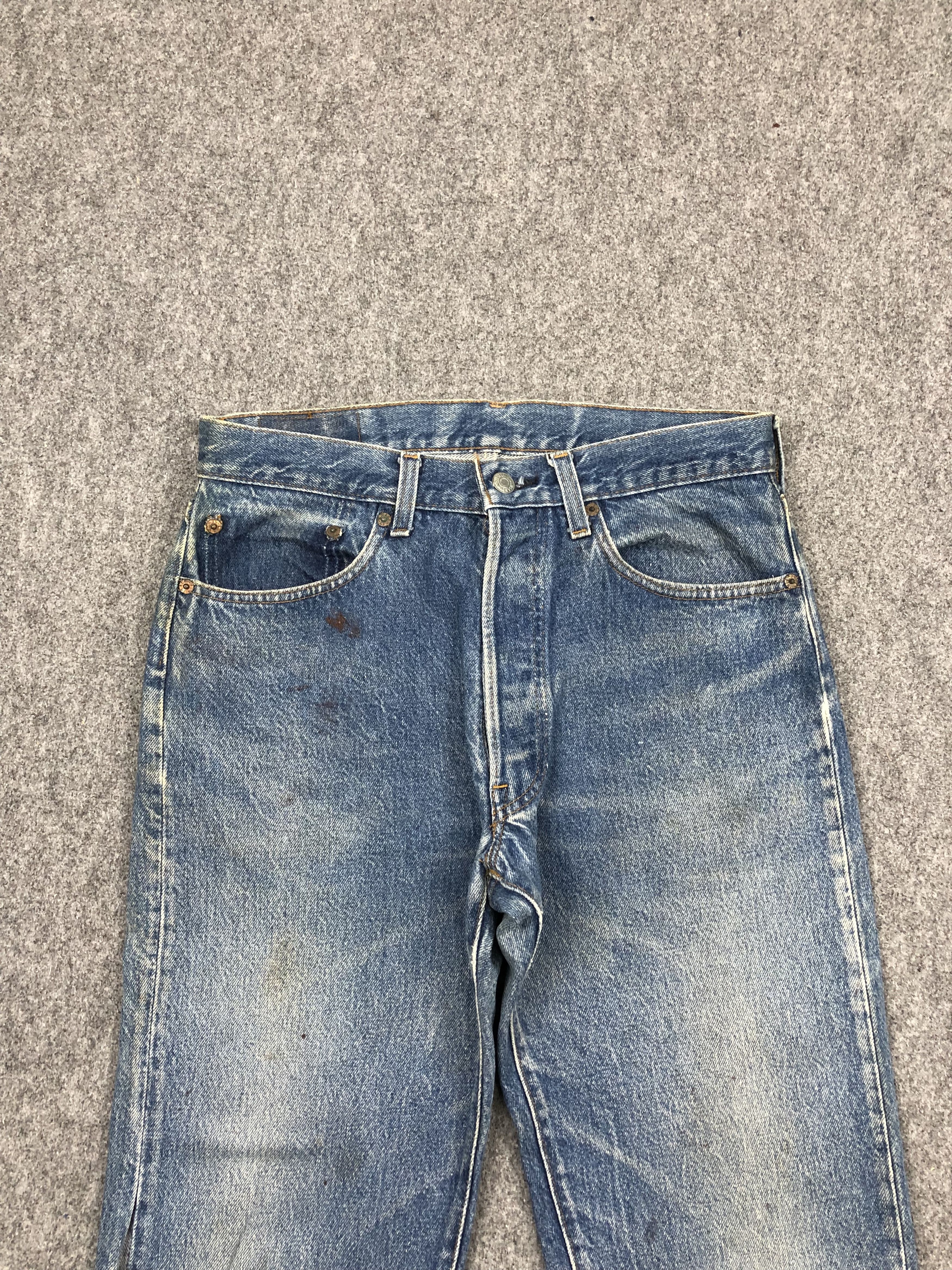 Levi's Vintage 80s Levis 501 Distressed Jeans DP1641 Size US 30 / EU 46 - 2 Thumbnail