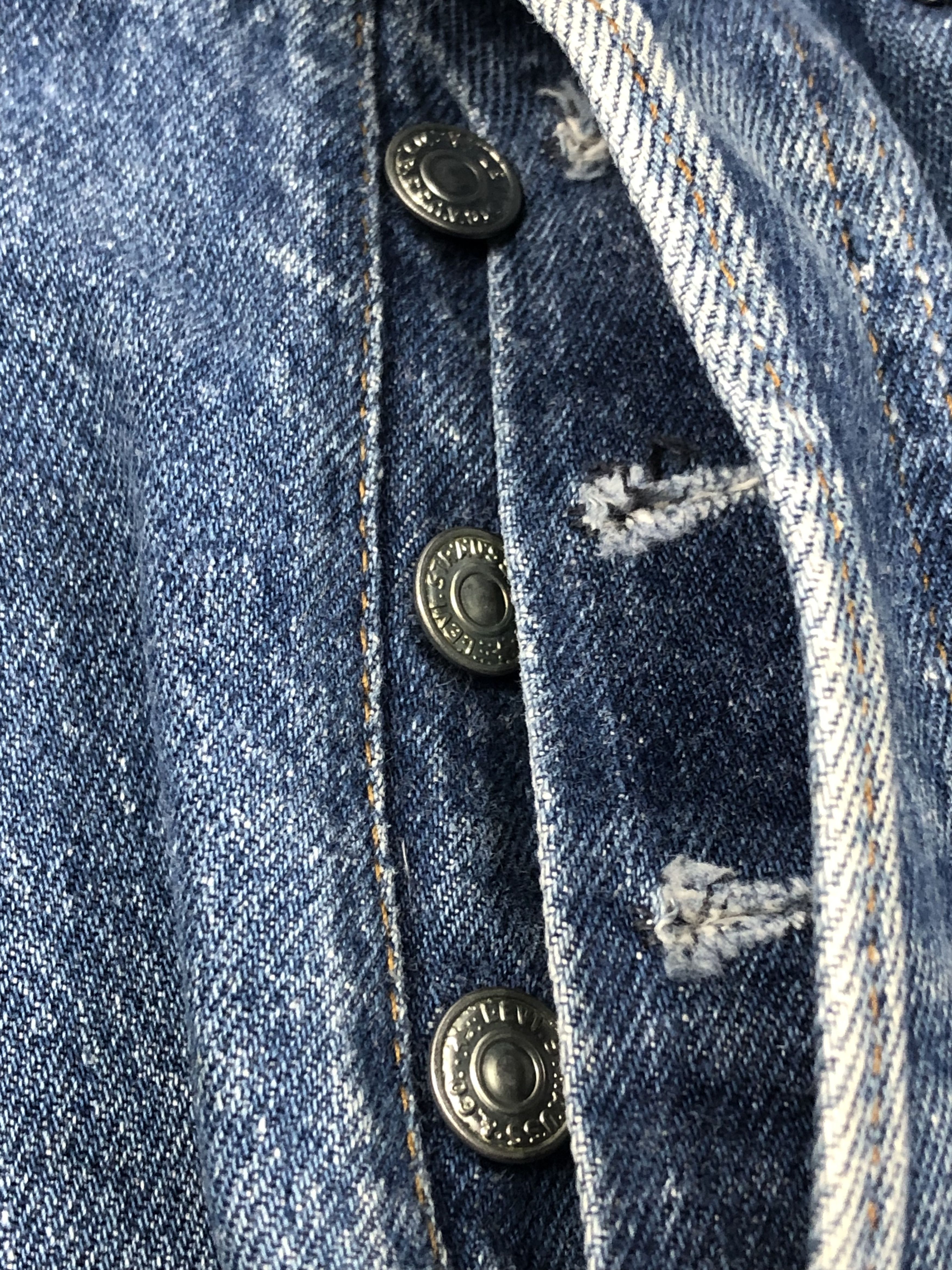 Levi's Vintage 80s Levis 501 Distressed Jeans DP1641 Size US 30 / EU 46 - 6 Thumbnail