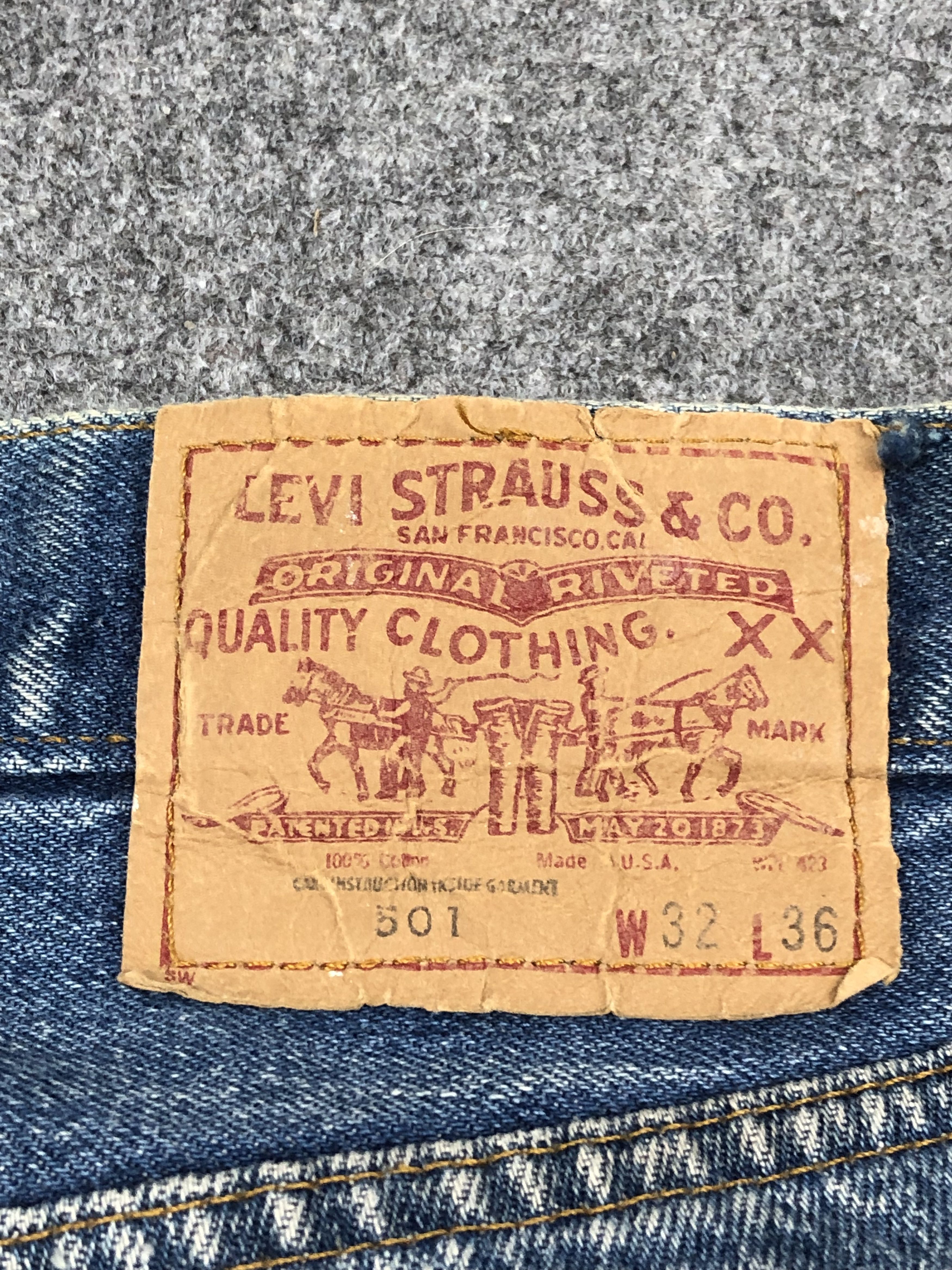 Levi's Vintage 80s Levis 501 Distressed Jeans DP1641 Size US 30 / EU 46 - 5 Thumbnail