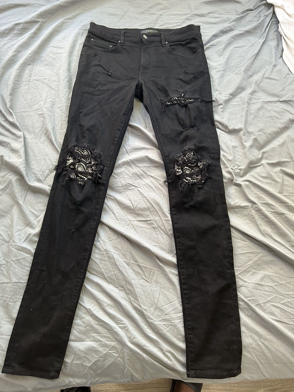 Amiri Amiri Bandana Crystal Denim Size US 31 - 1 Thumbnail