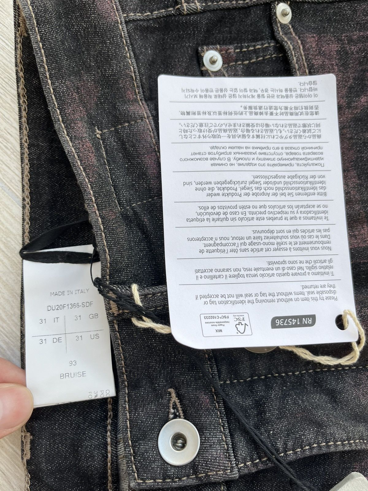 Rick Owens NEW 🔥 SAMPLE BRUISE PERFORMA JEANS CARTI GUNNA ASAP Size US 31 - 15 Thumbnail
