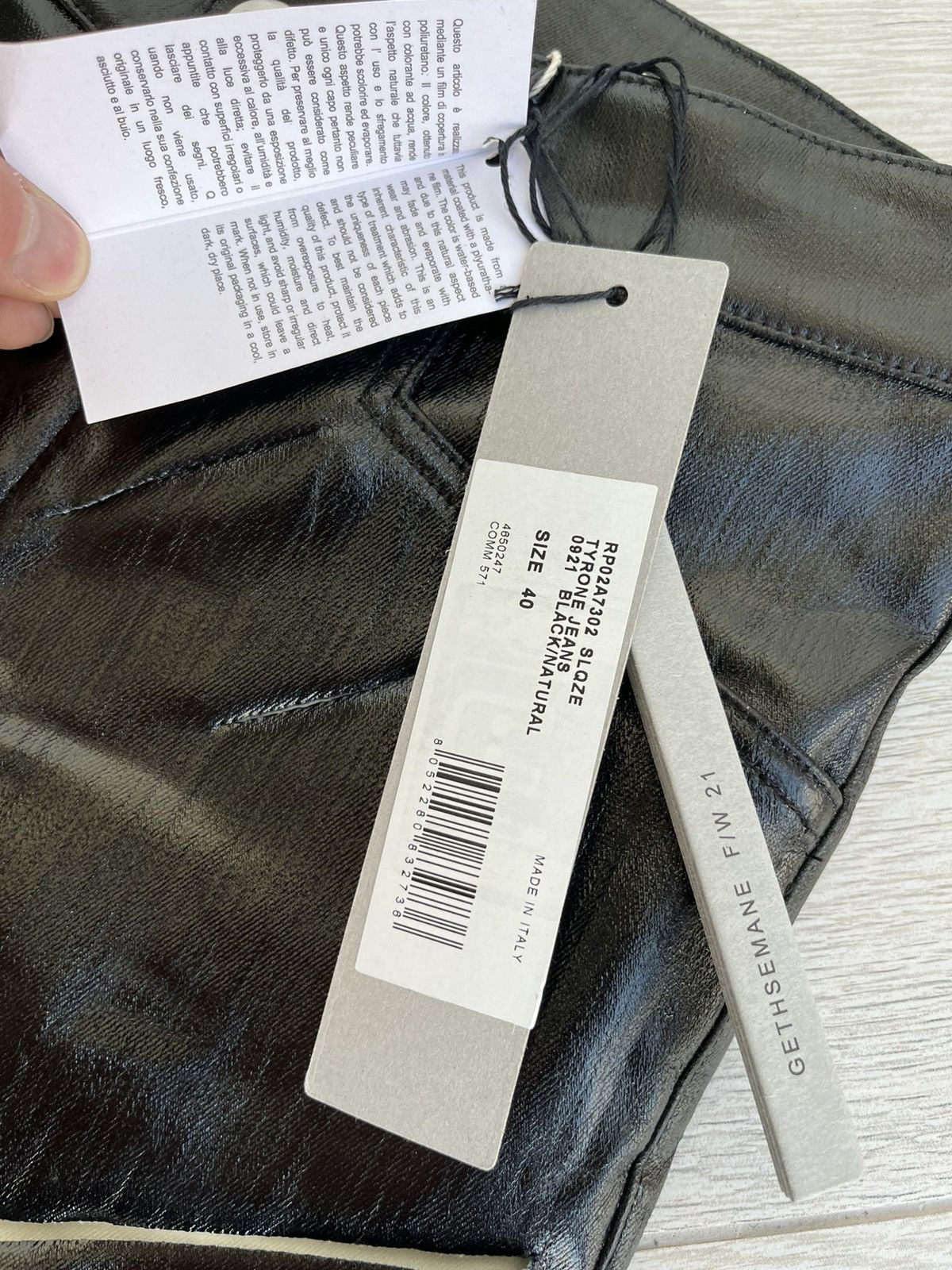 Rick Owens × Rick Owens Drkshdw NEW 🔥 1:1 COATED SLASHED DENIM SEEN ON BLOODY OSIRIS CARTI Size 27" / US 4 / IT 40 - 7 Thumbnail
