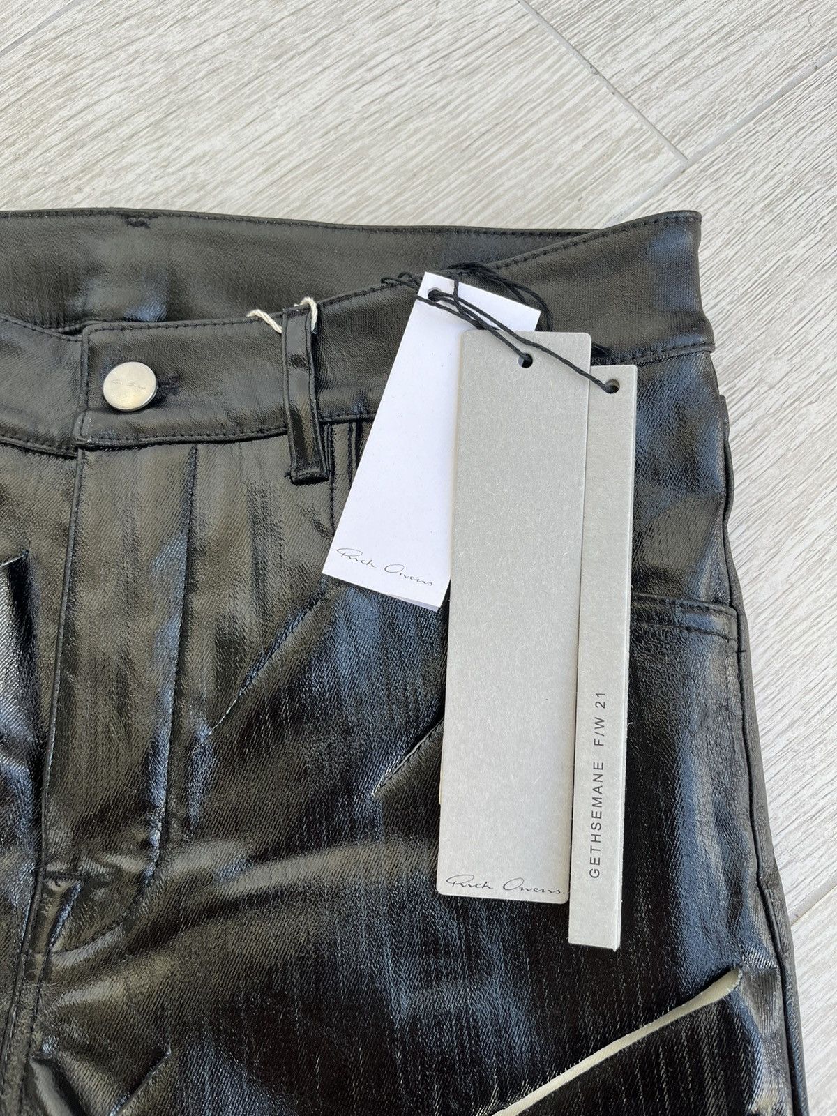 Rick Owens × Rick Owens Drkshdw NEW 🔥 1:1 COATED SLASHED DENIM SEEN ON BLOODY OSIRIS CARTI Size 27" / US 4 / IT 40 - 8 Thumbnail