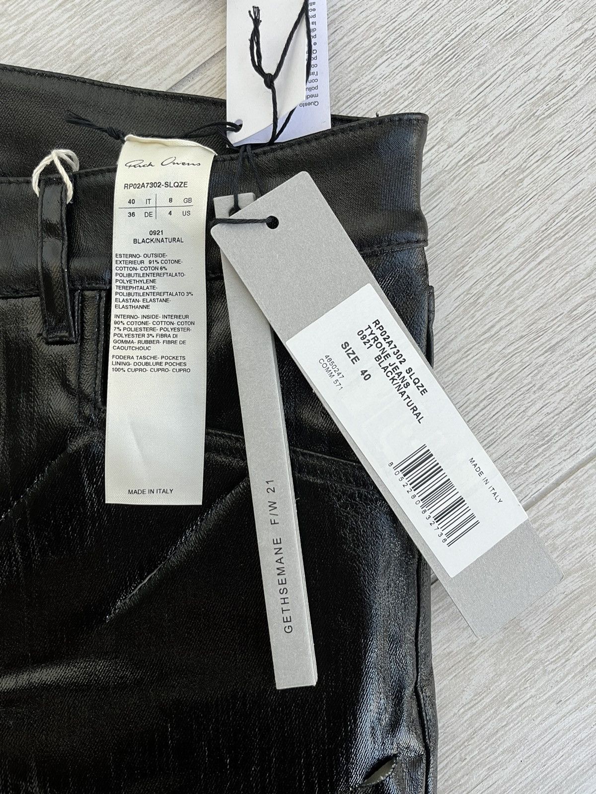 Rick Owens × Rick Owens Drkshdw NEW 🔥 1:1 COATED SLASHED DENIM SEEN ON BLOODY OSIRIS CARTI Size 27" / US 4 / IT 40 - 9 Thumbnail
