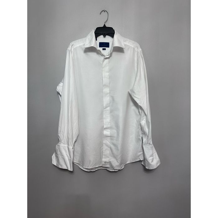 David Donahue David Donahue Mens Dress Shirt White French Cuff 16.5 New ...