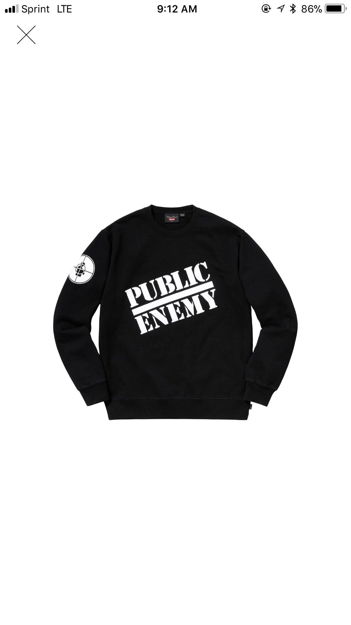 Supreme undercover public enemy cheap crewneck