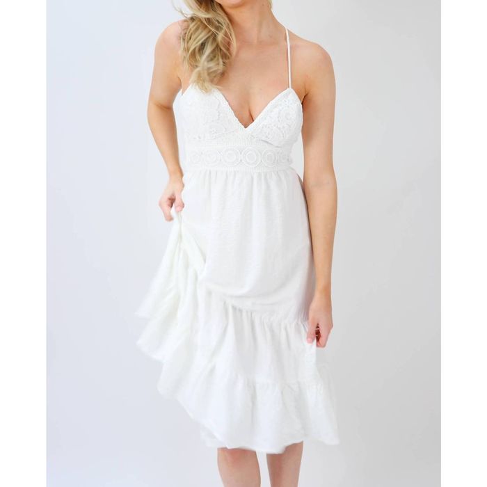 Shein SHE + SKY Enchanted Garden Midi Dress In Off White | Grailed