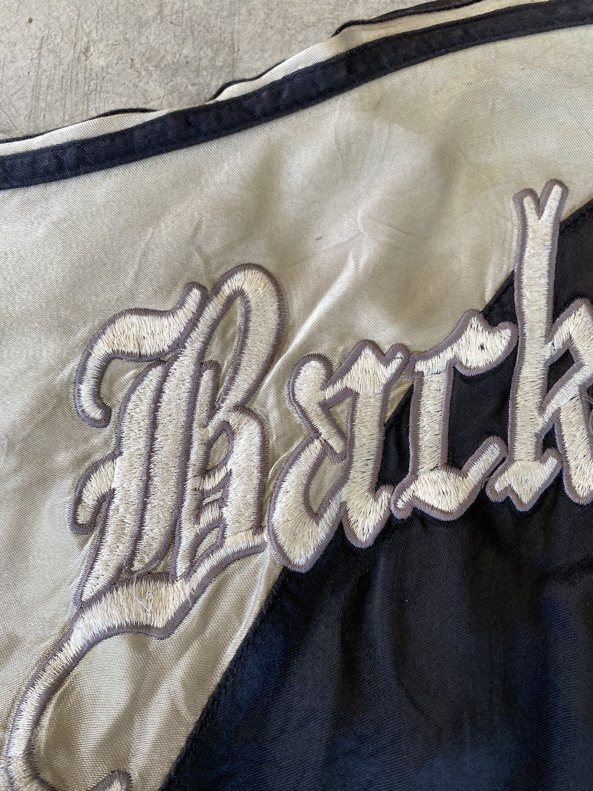 Japanese Brand Vtg Skull and Fire Flame embroidered Reversible Back Street Size US L / EU 52-54 / 3 - 13 Thumbnail