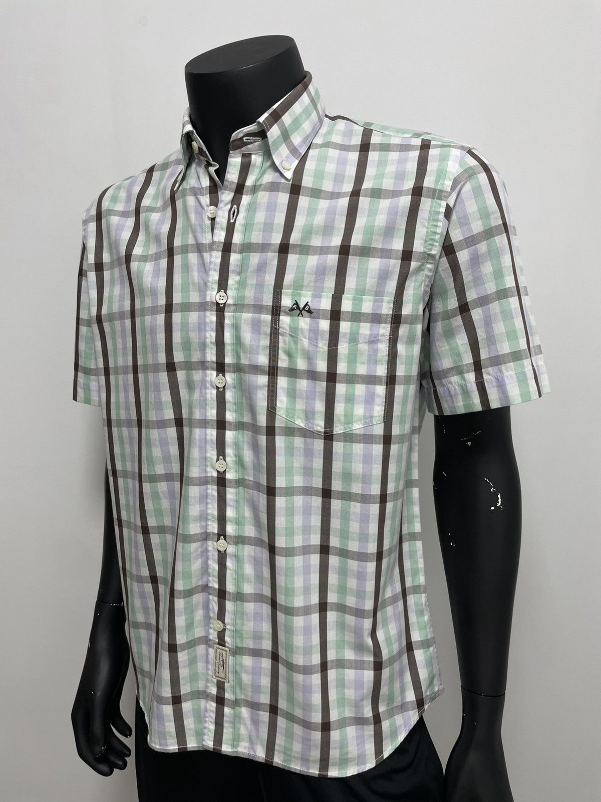 Burberry × Vintage Thomas Burberry Vintage Shirt short sleeve Size US M / EU 48-50 / 2 - 2 Thumbnail