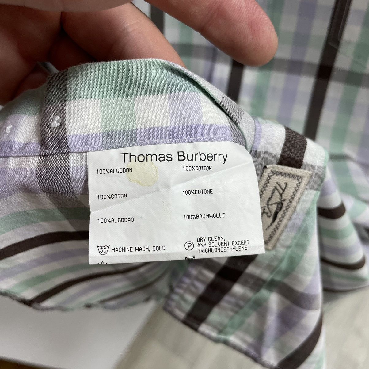 Burberry × Vintage Thomas Burberry Vintage Shirt short sleeve Size US M / EU 48-50 / 2 - 8 Thumbnail