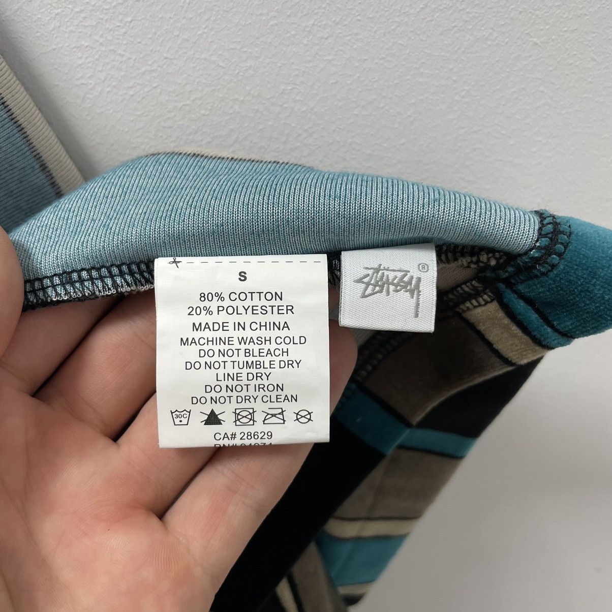 Stussy Stussy Roland Striped Velours Full Zip Shirt Size US S / EU 44-46 / 1 - 9 Thumbnail