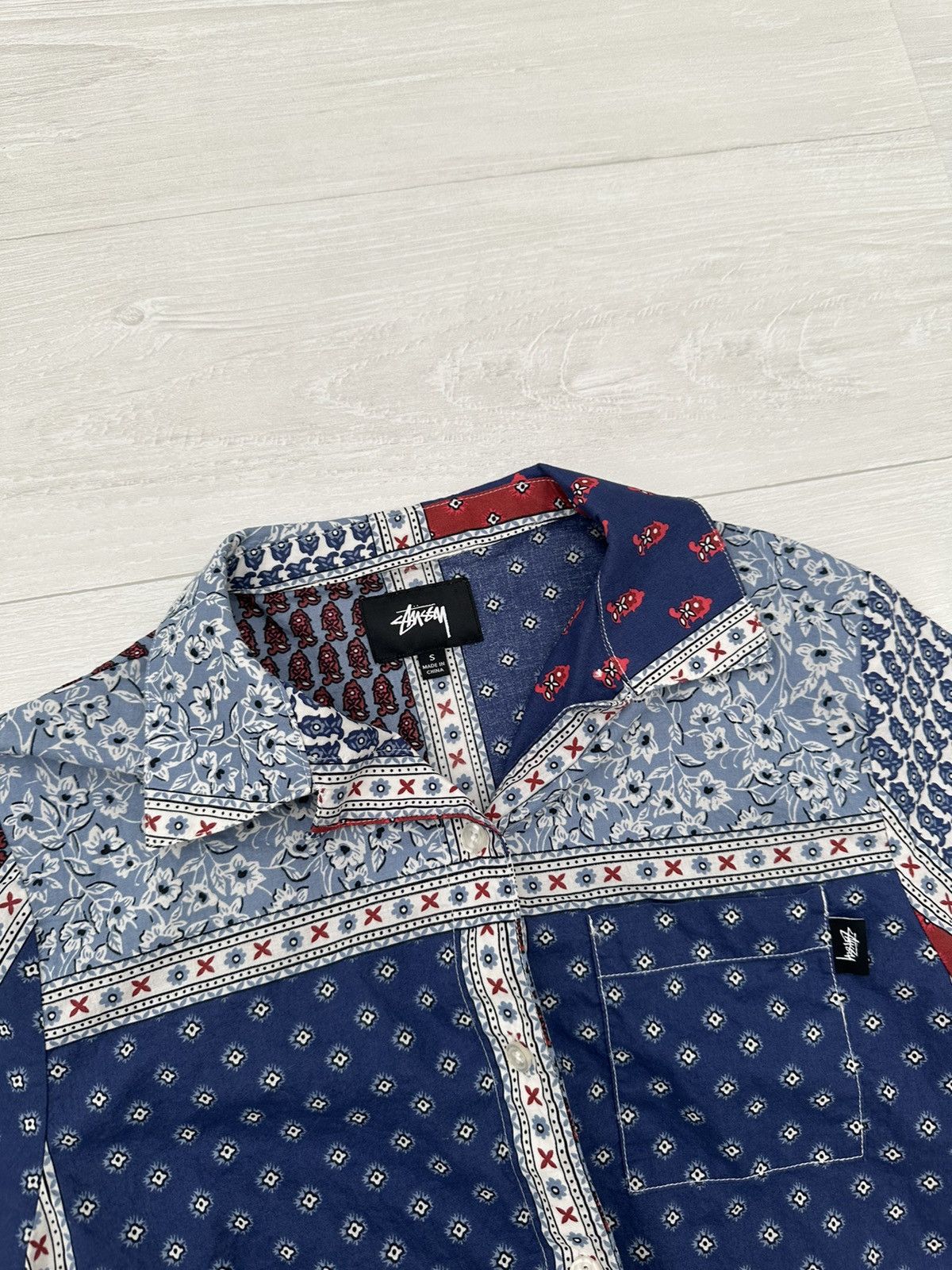Stussy Stussy Paisley Bandana Camp Collar Shirt Sz. Small Size US S / EU 44-46 / 1 - 3 Thumbnail