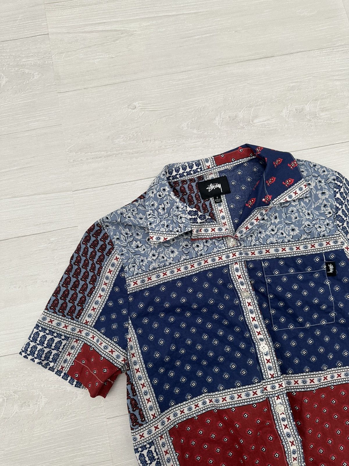 Stussy Stussy Paisley Bandana Camp Collar Shirt Sz. Small Size US S / EU 44-46 / 1 - 2 Thumbnail