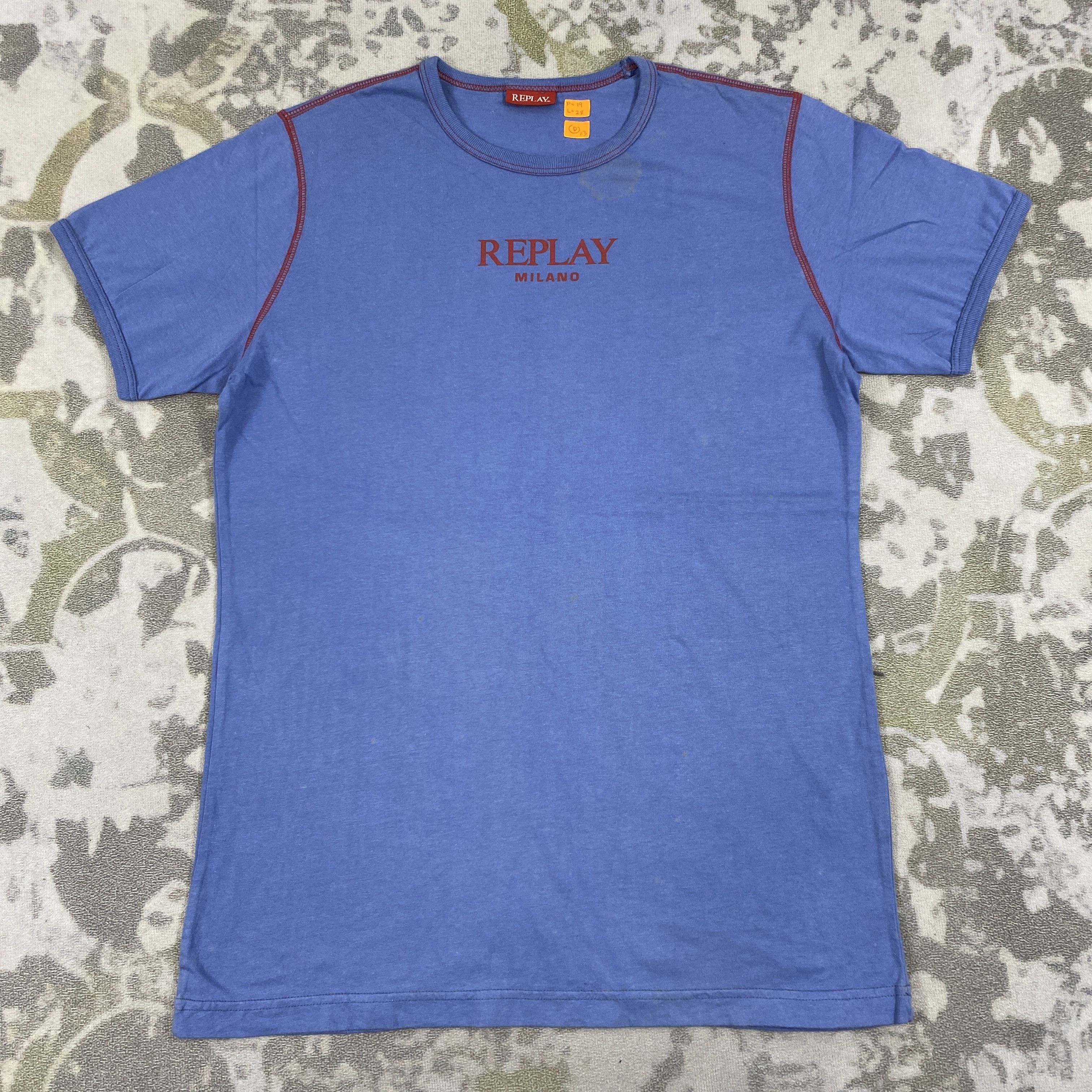 Replay Replay Milano Spell Out Ringer Medium Tshirt -D113 | Grailed