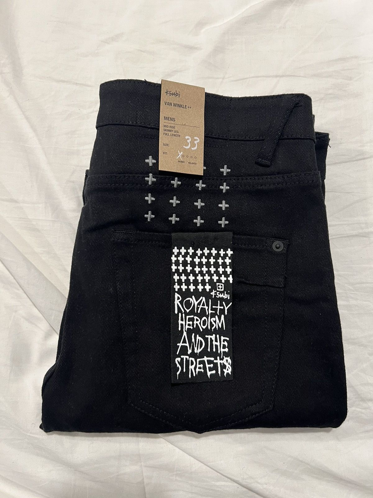 image of Ksubi Van Winkle Ace Skinny Jean in Black, Men's (Size 33)