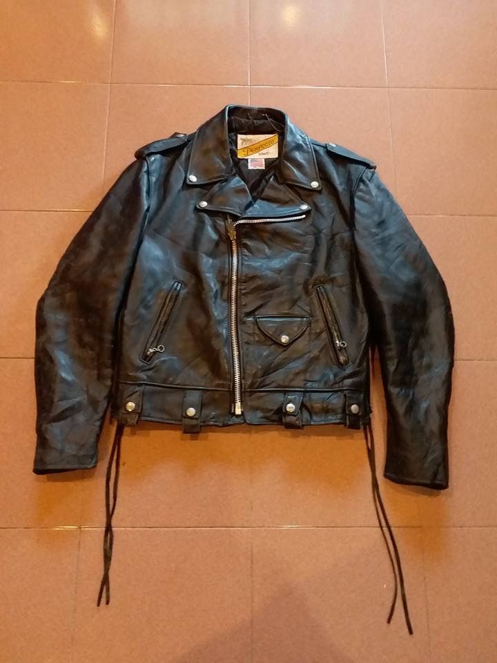 SCHOTT NYC Perfecto Genuine Motorcycle Black Leather Jacket Made In USA Size 38 Rare not harley davidson levis nike adidas north face