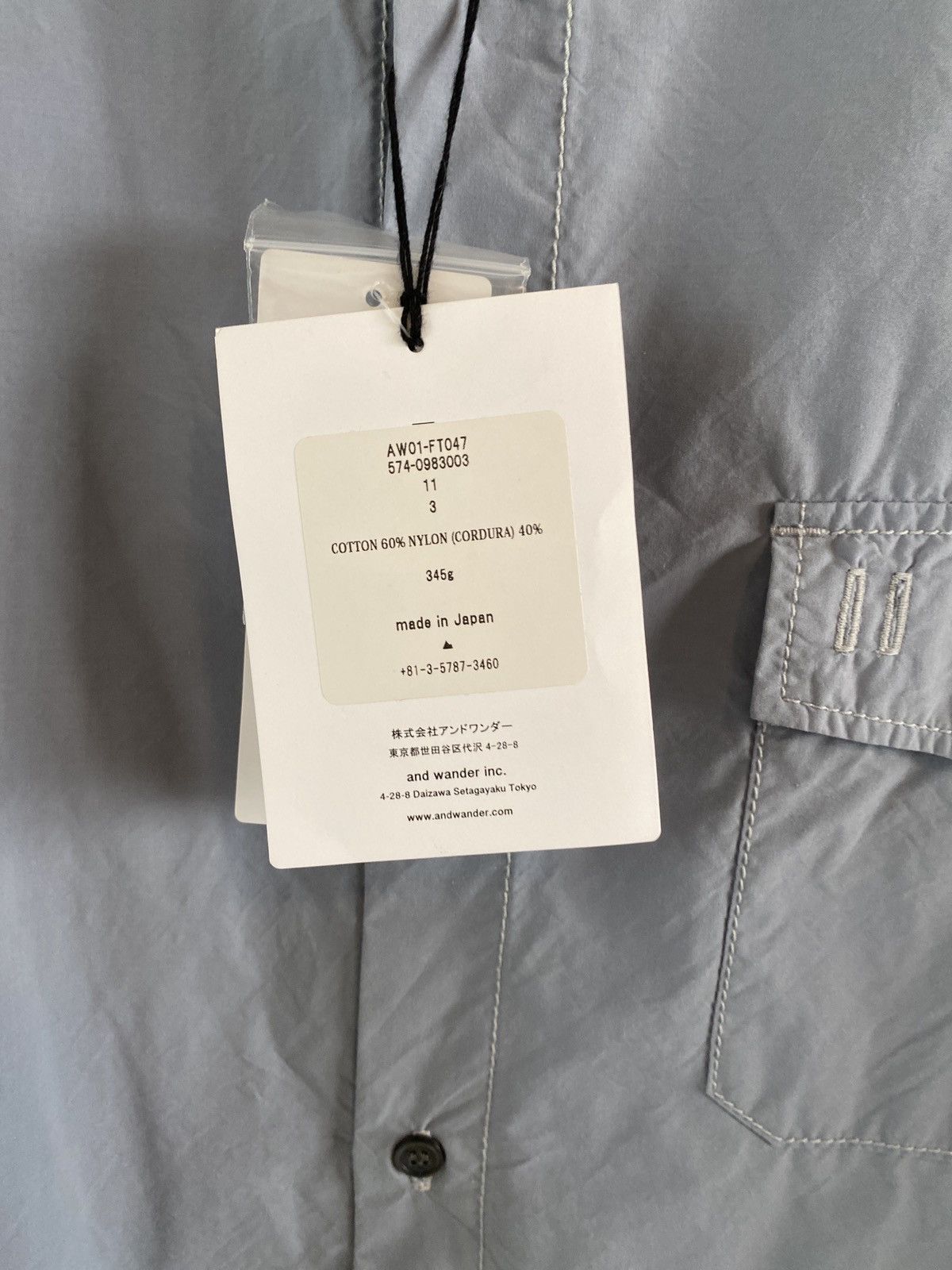 And Wander And Wander cordura typewriter coat material hiking coat Size US L / EU 52-54 / 3 - 4 Thumbnail