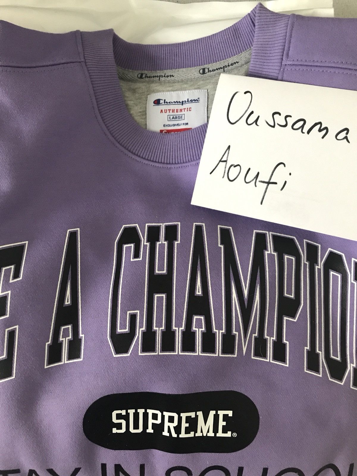 Supreme Champion Stay In School Crewneck (SS18) - $148