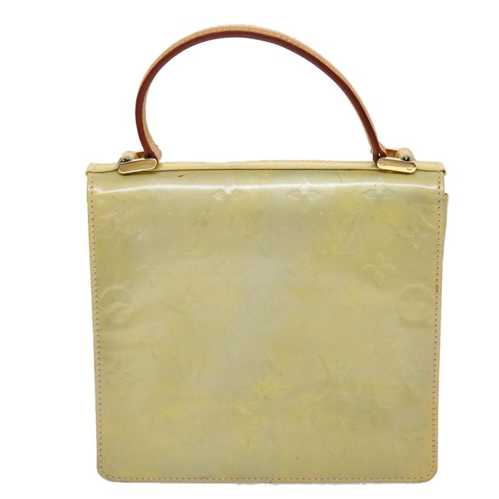 LOUIS VUITTON Monogram Vernis Spring street Hand Bag Yellow M91068