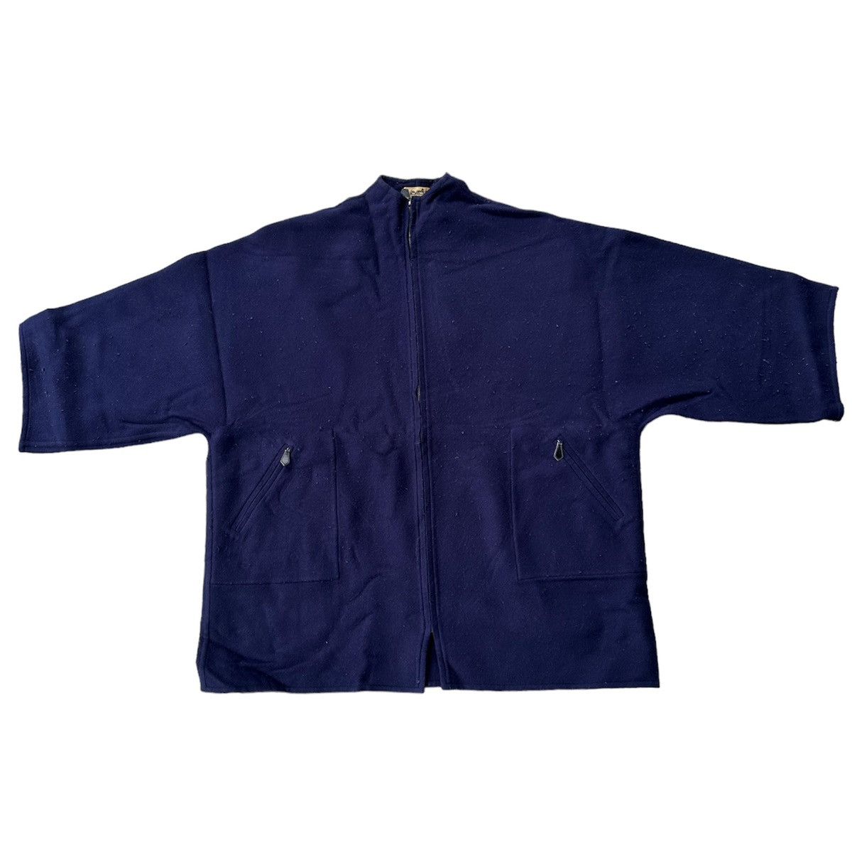 Hermes 🔥Authentic🔥Vintage 80s Hermes oversize wool jacket riri zip Size M / US 6-8 / IT 42-44 - 6 Thumbnail