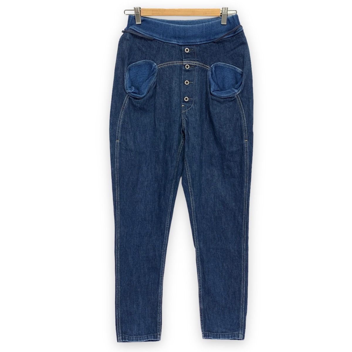 KAPITAL SAUREL NOUVELLE DENIM COTTON PANTS BLACK