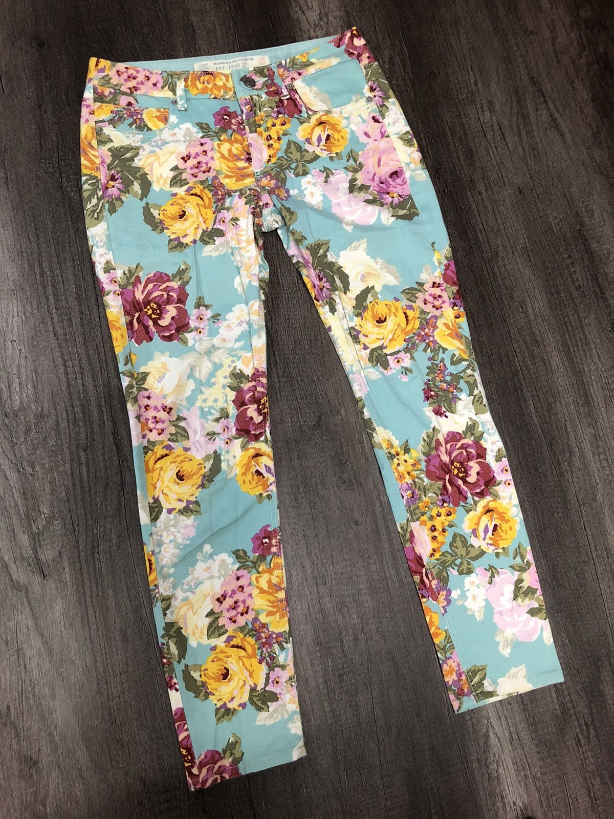 Japanese Brand × Y's × Yohji Yamamoto Vintage Ined Yohji Yamamoto Flower Pant Size 29" - 3 Thumbnail
